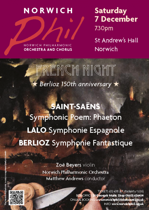 Norwich Phil poster for December concert