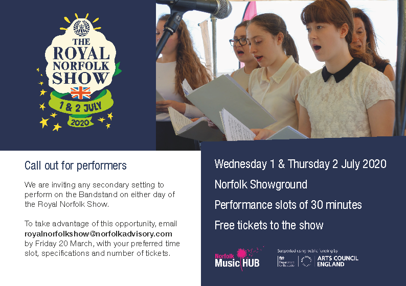 Royal Norfolk Show call out for secondary settings 2020