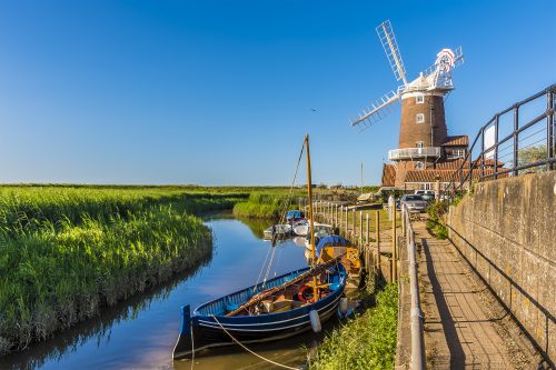 A view along the River Glaven in Cley, Norfolk, UK